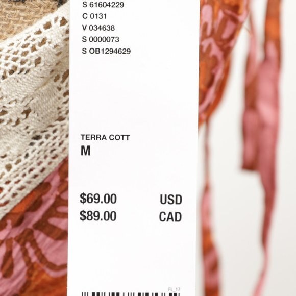 NWT Urban Outfitters Brunching Lace Trim Paris Cali Floral Romper size S - Picture 11 of 12